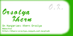 orsolya khern business card